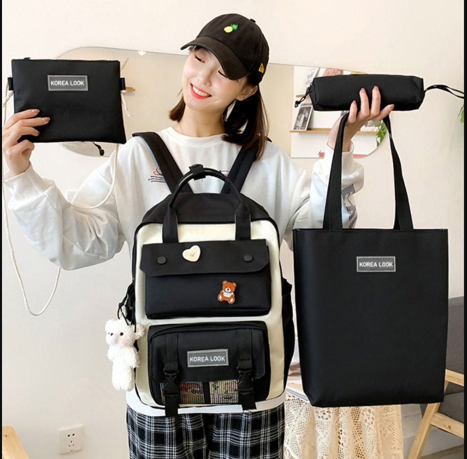 Bolso Mochila Fashion X5 Piezas