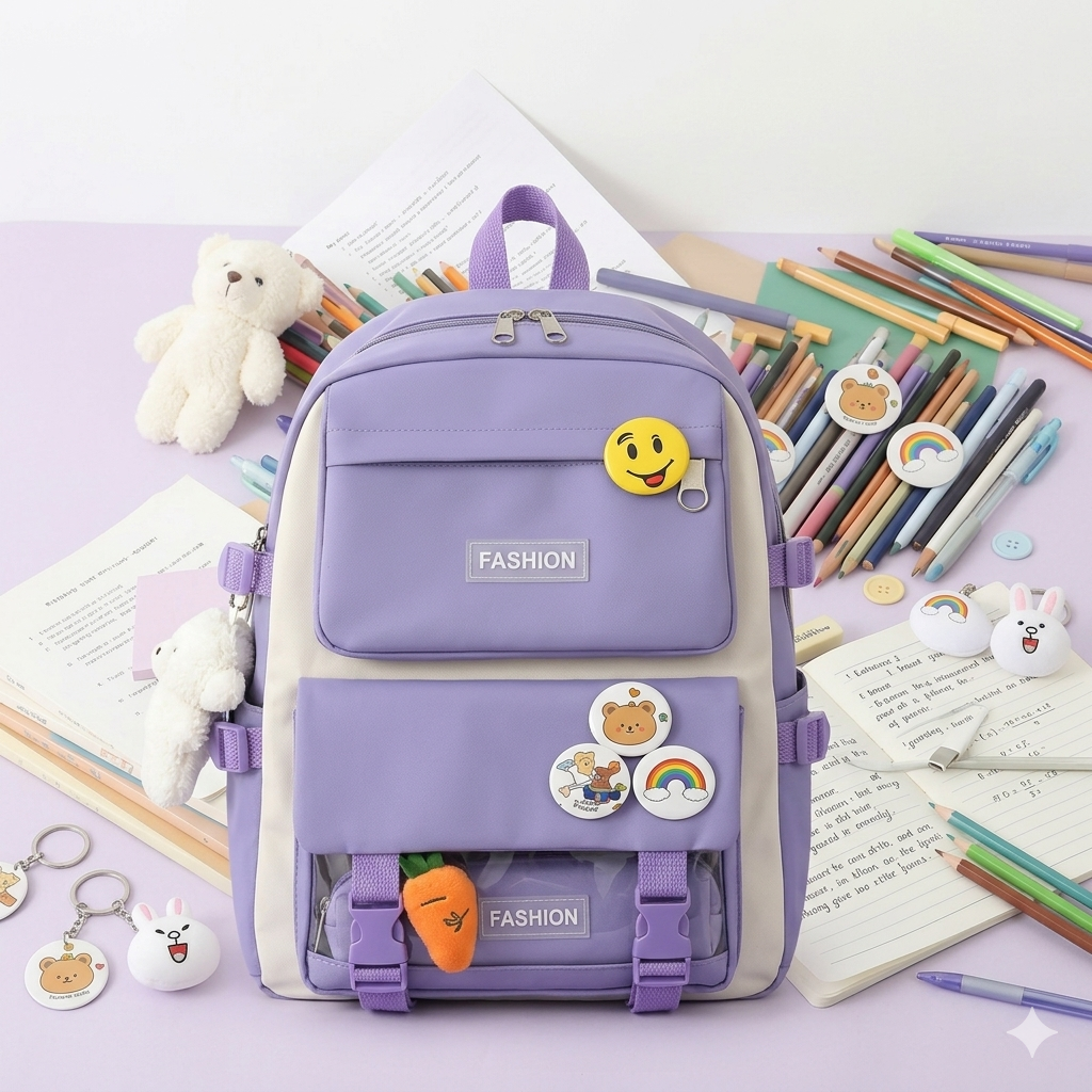 Bolso Mochila Fashion X5 Piezas